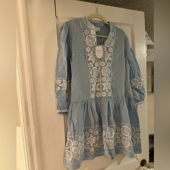 NWT! ASHA by Ashley McCormick Minnie Dress in Cloud - Size L - Picture 4 of 6